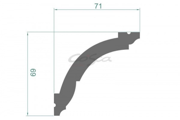 Потолочный карниз Cosca КX005